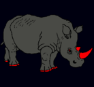 Dibujo Rinoceronte pintado por marvin