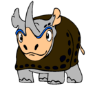 Dibujo Rinoceronte pintado por joaquin