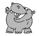 Dibujo Hipopótamo pintado por aldahir
