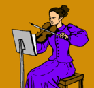 Dibujo Dama violinista pintado por muzehila