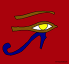Dibujo Ojo Horus pintado por leoz.