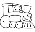 Dibujo Tren pintado por rana