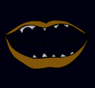 Dibujo Boca y dientes pintado por susibitis
