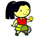 Dibujo Chica tenista pintado por niatenis