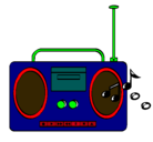 Dibujo Radio cassette 2 pintado por carlos