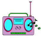 Dibujo Radio cassette 2 pintado por anyibell