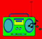 Dibujo Radio cassette 2 pintado por SANTIsoler