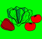 Dibujo Verduras pintado por valentina