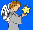 Dibujo Ángel y estrella pintado por marcegealpez