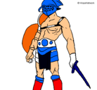Dibujo Gladiador pintado por pilar