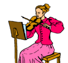 Dibujo Dama violinista pintado por irene