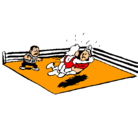 Dibujo Lucha en el ring pintado por PedroVegaHernazGarava