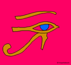 Dibujo Ojo Horus pintado por leiretxo