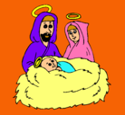 Dibujo Natividad pintado por SARITA