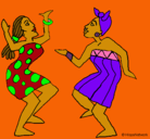 Dibujo Mujeres bailando pintado por EVAAYALA