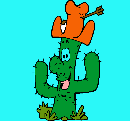 Cactus con sombrero