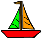 Dibujo Barco velero pintado por IAG