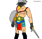 Dibujo Gladiador pintado por Mauricio