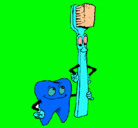 Dibujo Muela y cepillo de dientes pintado por cheniljurnontgfb