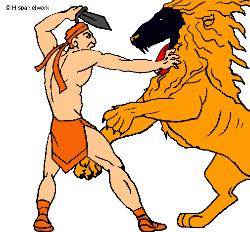 Gladiador contra león