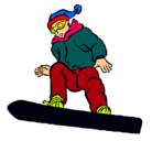 Dibujo Snowboard pintado por naylea