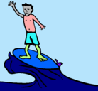 Dibujo Surfista pintado por COKE