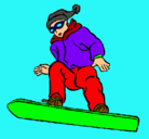 Dibujo Snowboard pintado por alviery