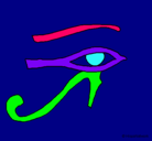 Dibujo Ojo Horus pintado por alicia