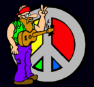Dibujo Músico hippy pintado por Juanaim