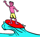 Dibujo Surfista pintado por javier
