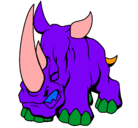 Dibujo Rinoceronte II pintado por pauli...