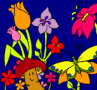 Dibujo Fauna y flora pintado por saby