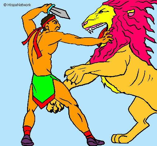 Gladiador contra león