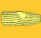 Dibujo Mazorca de maíz pintado por hello