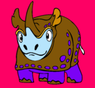 Dibujo Rinoceronte pintado por alexs