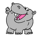 Dibujo Hipopótamo pintado por alfredo