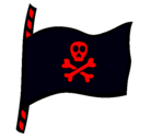 Dibujo Bandera pirata pintado por adam