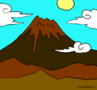 Dibujo Monte Fuji pintado por Claudia