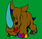 Dibujo Rinoceronte II pintado por constanza