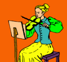 Dibujo Dama violinista pintado por kevin