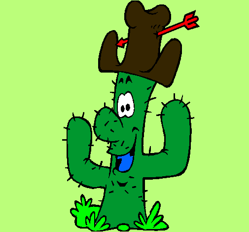 Cactus con sombrero