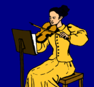 Dibujo Dama violinista pintado por michelle