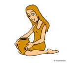 Dibujo Mujer y jarrón pintado por ronald
