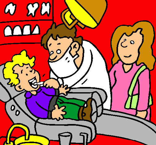 Niño en el dentista