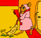 Dibujo La ratita presumida 1 pintado por escarlett