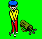 Dibujo Jugador de golf II pintado por demaryadan