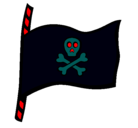 Dibujo Bandera pirata pintado por lauti