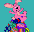 Dibujo Conejo de Pascua pintado por pili