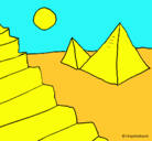 Dibujo Pirámides pintado por andrea