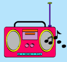 Dibujo Radio cassette 2 pintado por fernanda